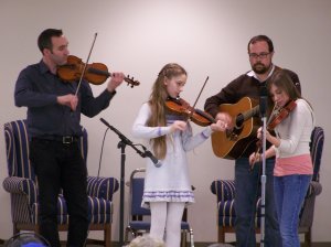 Glenn and students.